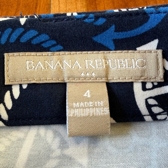 Banana Republic skirt with anchors boating theme blue size 4 - Picture 6 of 9